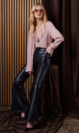 WESLEY VEGAN LEATHER PANTS