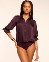 Dina Button Down Bodysuit
