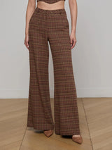 Pilar Houndstooth Wide Leg Trouser