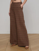 Pilar Houndstooth Wide Leg Trouser
