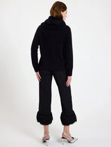 HANNAH HOODED CASHMERE COWL NECK JUMPER