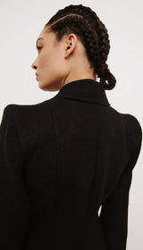 PAGODA BRANDO TRUMPET SLEEVE COAT