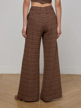 Pilar Houndstooth Wide Leg Trouser