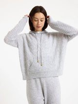 Luxe Cable Cashmere Hoodie