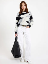 Brushed cashmere camo jumper