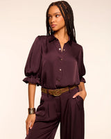 Dina Button Down Bodysuit