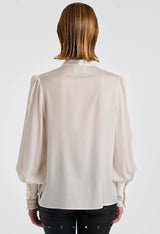 Silk pussy bow shirt