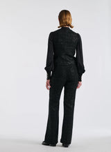 Tweed trousers Black