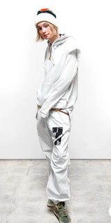 ARTISTSWANTED SUPERYUMM CUTOFF hoodie - laundry whites