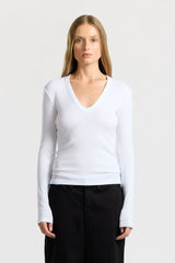 VERONA U-NECK SHIRT WHITE