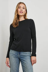 Long Sleeve Crew Neck T-Shirt - Black
