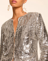Sapphire Sequin Fringe Jacket
