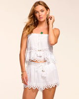 Diane Cotton Eyelet Coverup Short
