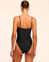 Monique Embellished Ruched One Piece Swimsuit