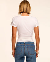 Kate Knit Short Sleeve Ruched Tee