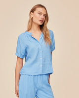 Short Sleeve Raglan Shirt - Tidal Blue