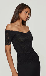 KOVI LACE OFF SHOULDER TOP