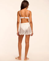 Hilda Cotton Embroidered Coverup Mini Short