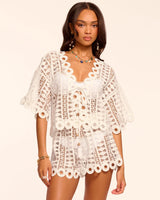 Dottie Cotton Embroidered Coverup Top