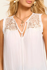 Adaline Embroidered Sleeveless Blouse