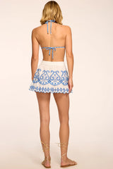 Judith Embroidered Mini Coverup Skirt