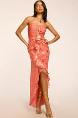 Goldie Jacquard Strapless Gown