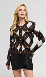 DONNA ARGYLE CARDIGAN