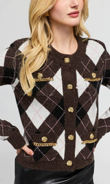 DONNA ARGYLE CARDIGAN