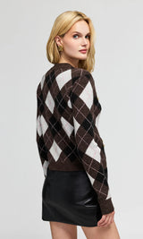 DONNA ARGYLE CARDIGAN