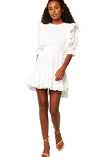 Misa Doutzen Dress - Eyelet White