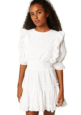 Misa Doutzen Dress - Eyelet White