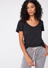 Frame mid rise scoop neck tshirt