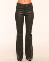 Helena Coated High-Rise Flare Jean