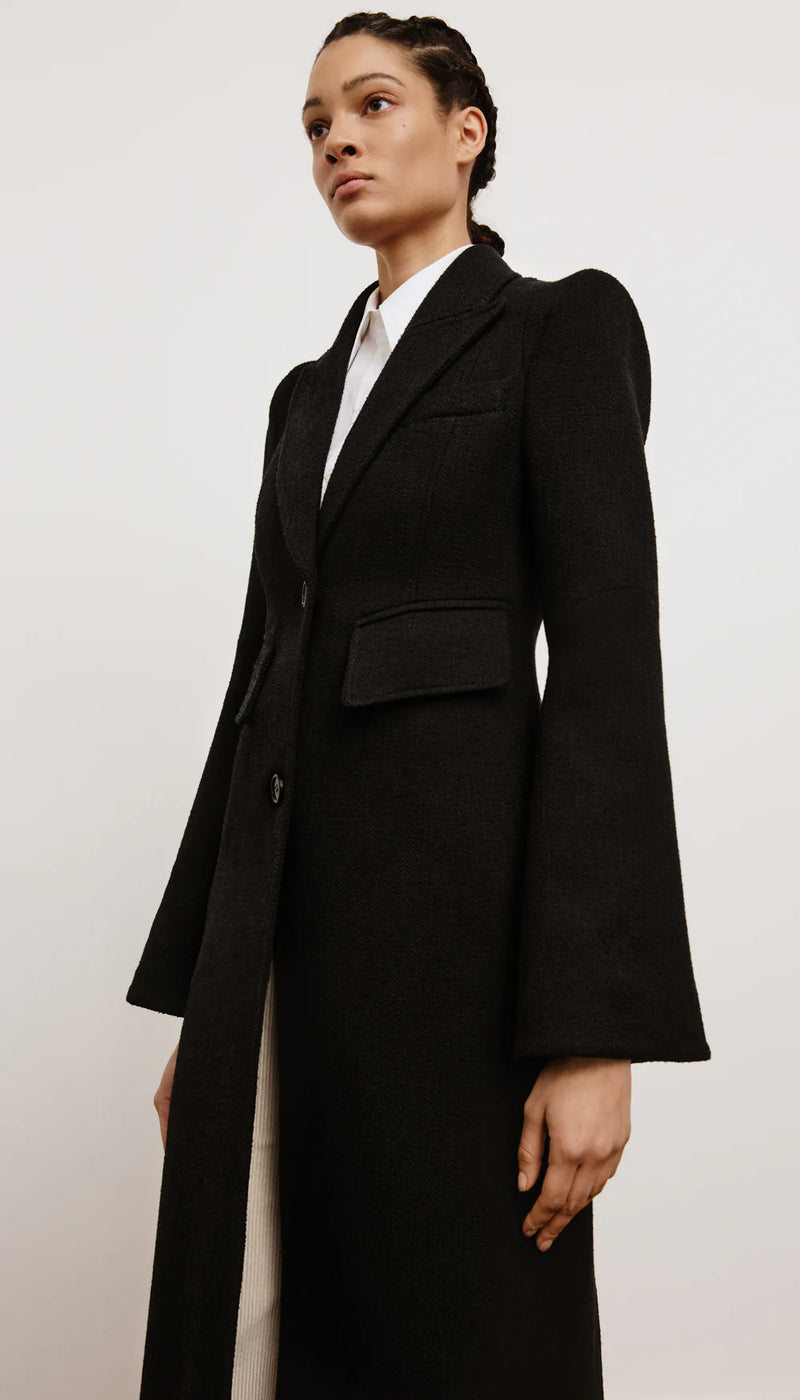 PAGODA BRANDO TRUMPET SLEEVE COAT