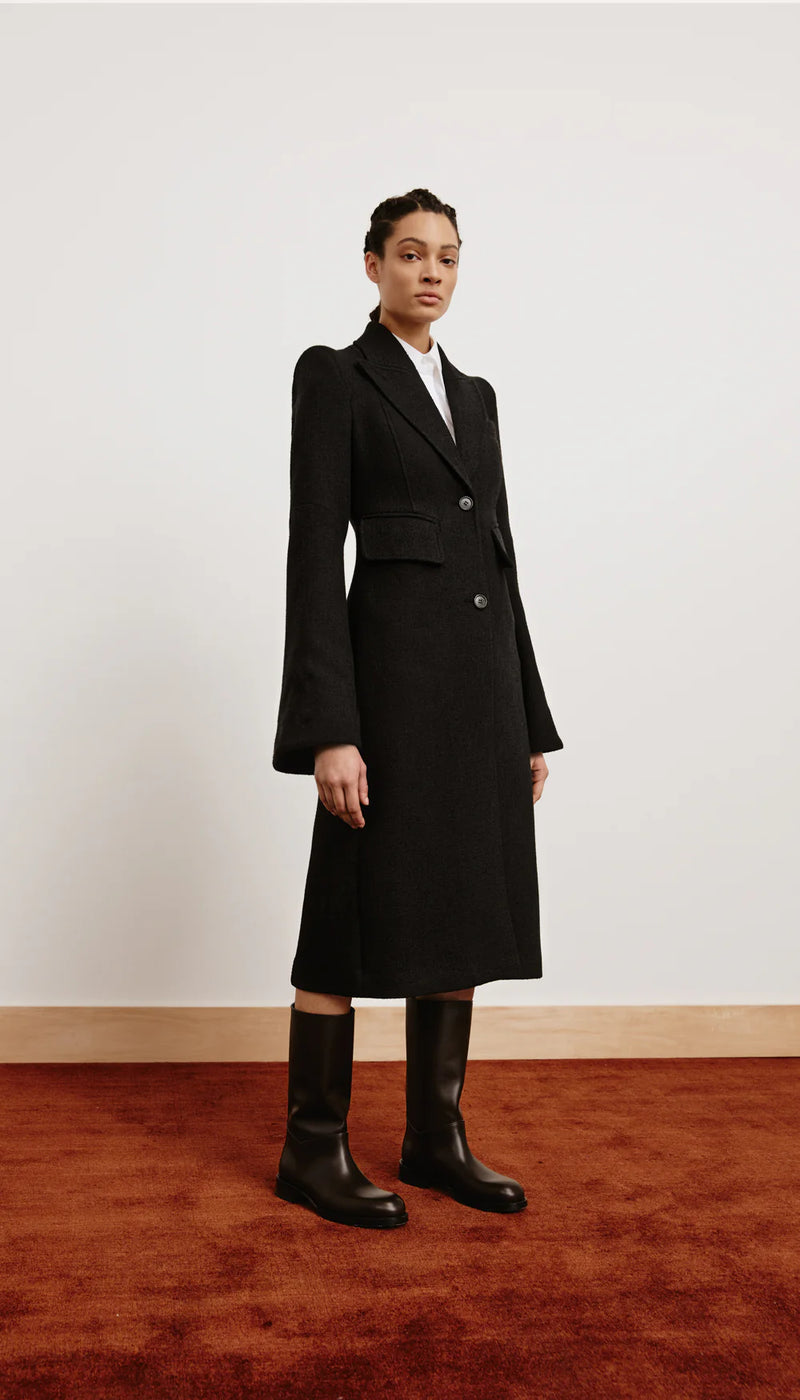 PAGODA BRANDO TRUMPET SLEEVE COAT