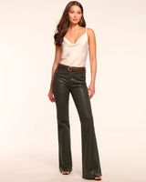 Helena Coated High-Rise Flare Jean