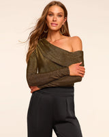 Carrie Sparkle Knit Off-The-Shoulder Top