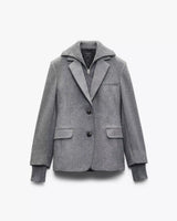 Frank Mixed-Media Blazer