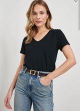 Classic V Neck T-Shirt Black
