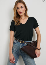 Classic V Neck T-Shirt Black