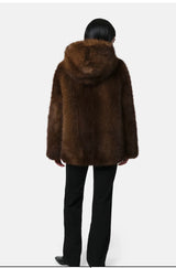 KATIN HOODED COAT