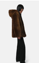 KATIN HOODED COAT