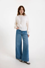 HILARY RHINESTONE DRAWSTRING CASHMERE HOODIE