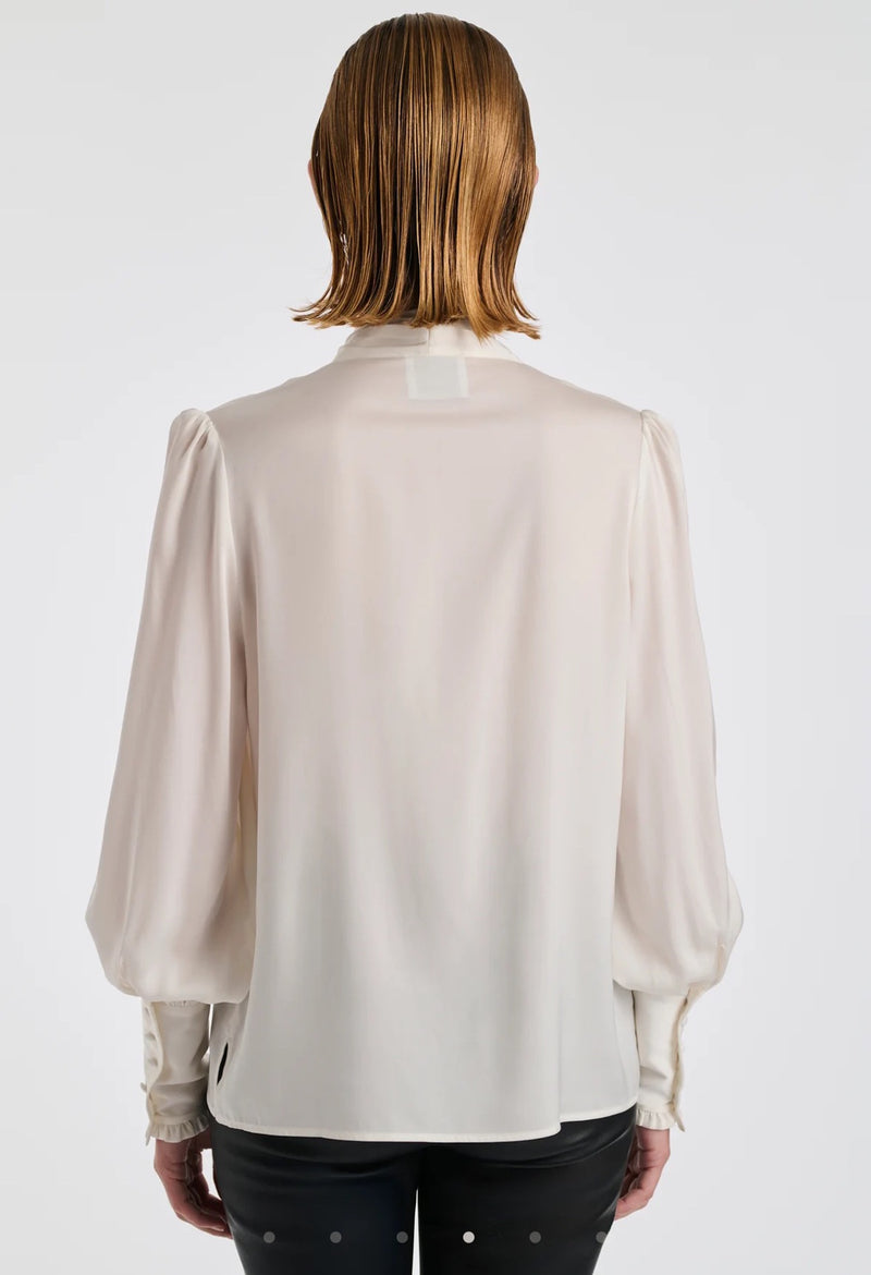 Silk pussy bow shirt