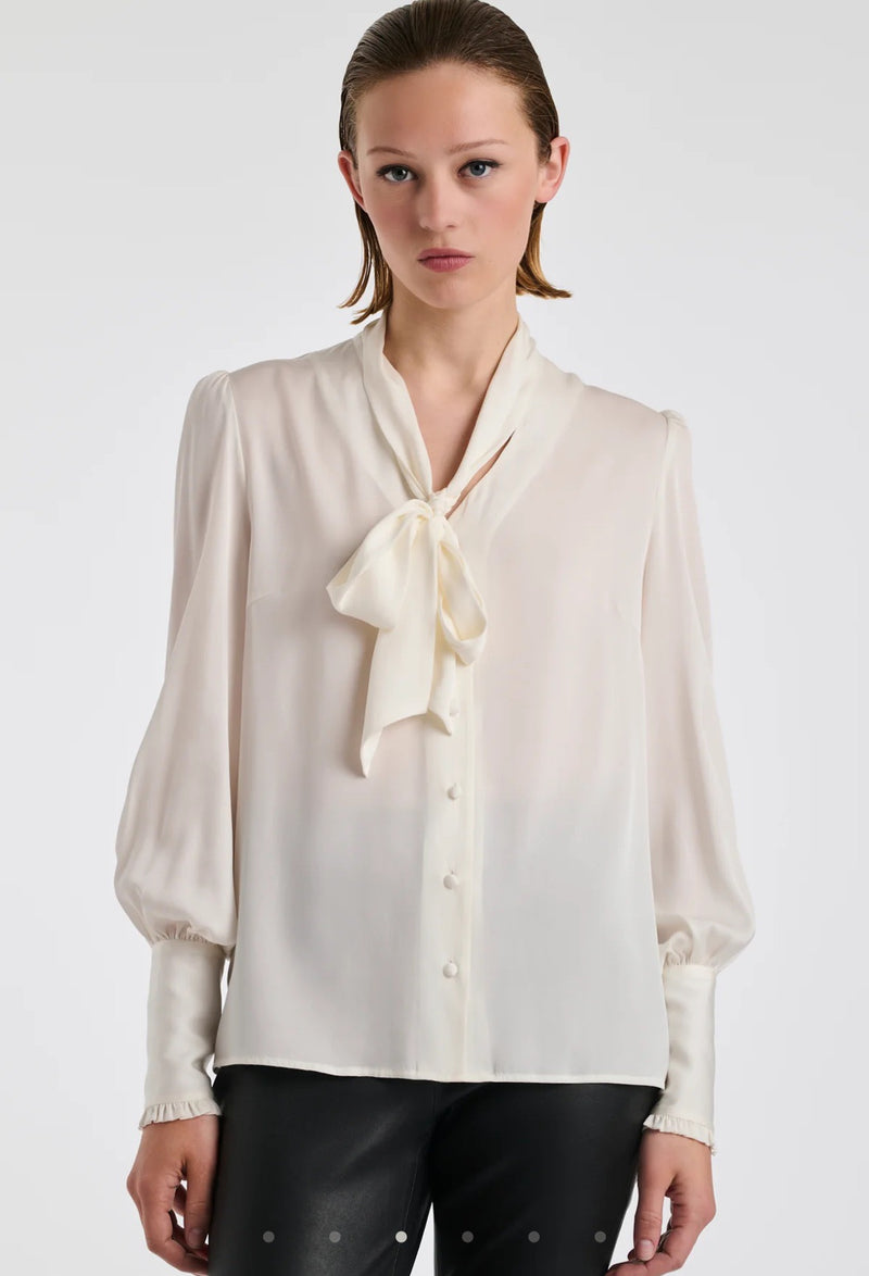 Silk pussy bow shirt