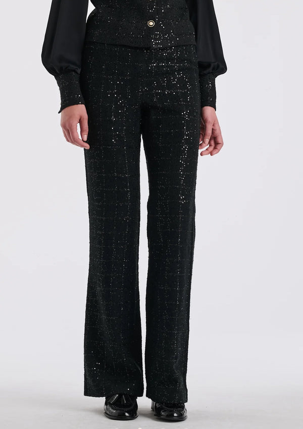 Tweed trousers Black