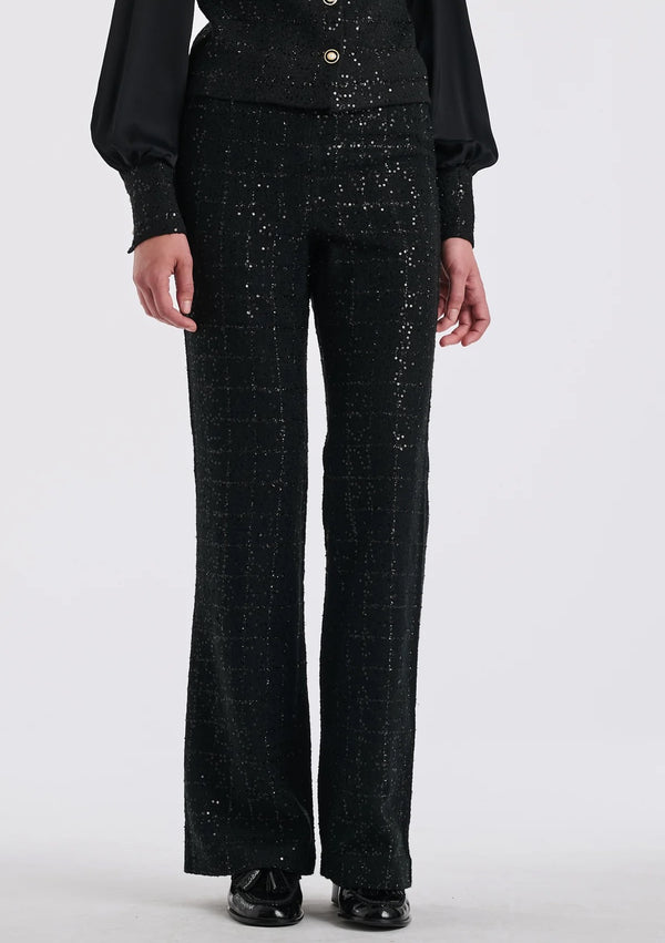 Tweed trousers Black