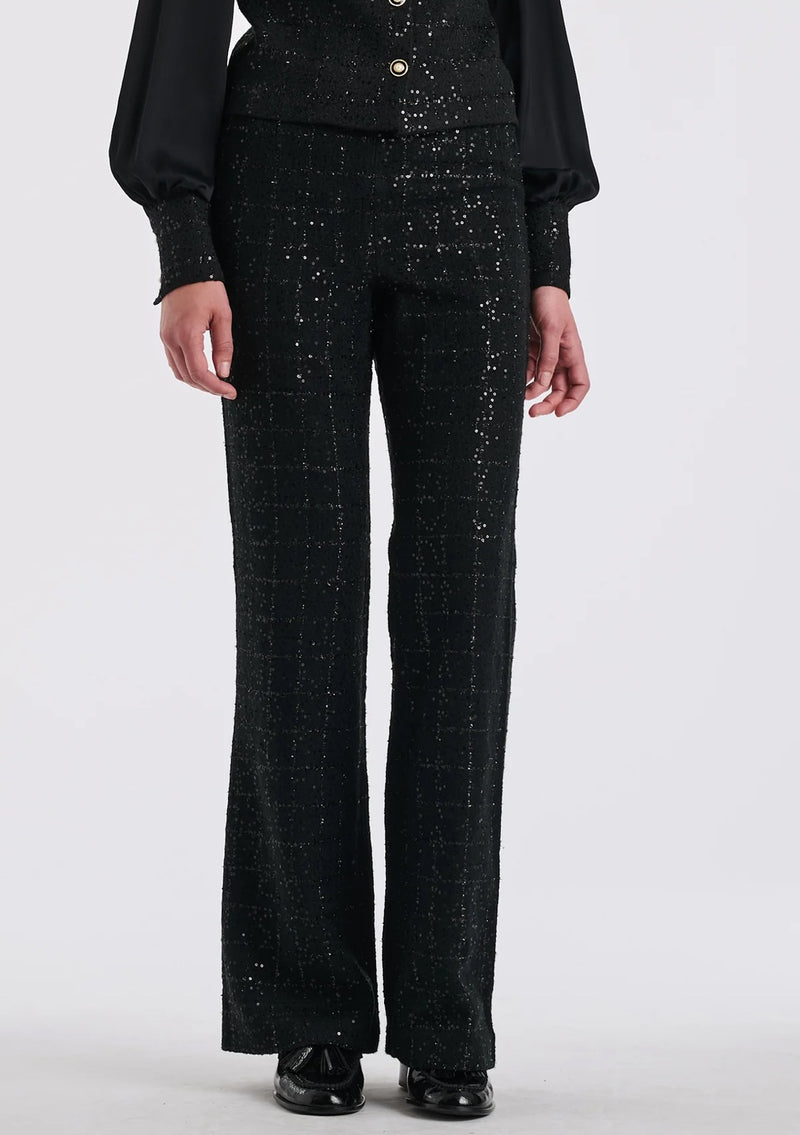 Tweed trousers Black