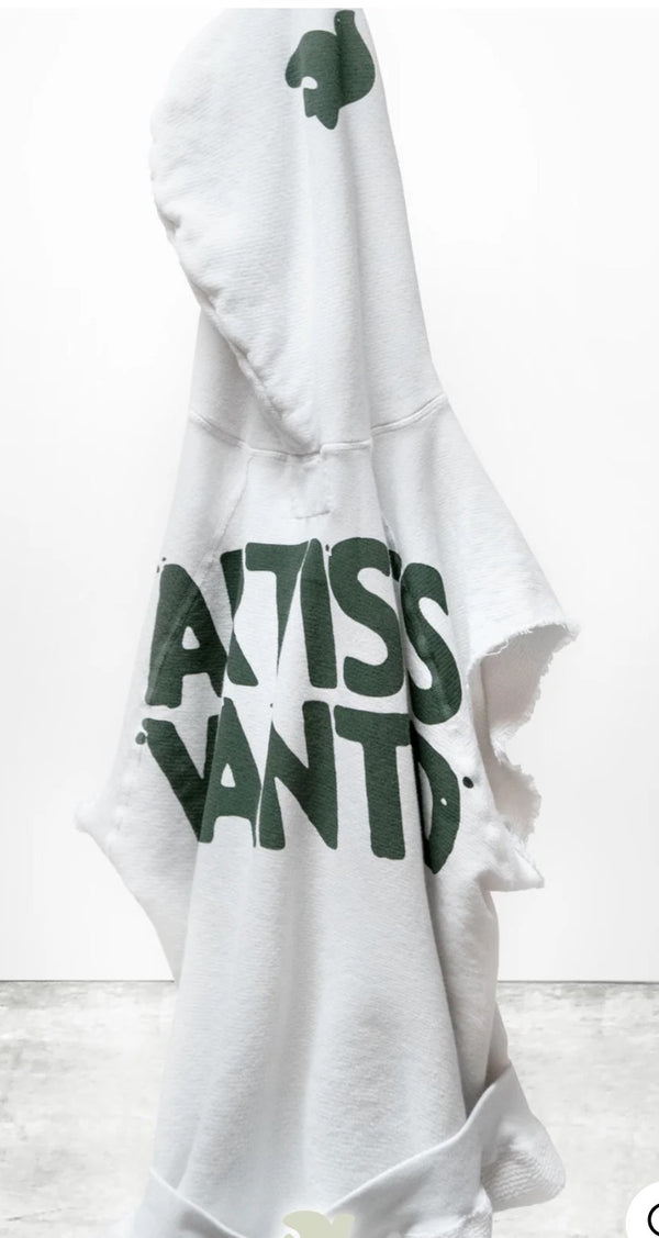 ARTISTSWANTED SUPERYUMM CUTOFF hoodie - laundry whites