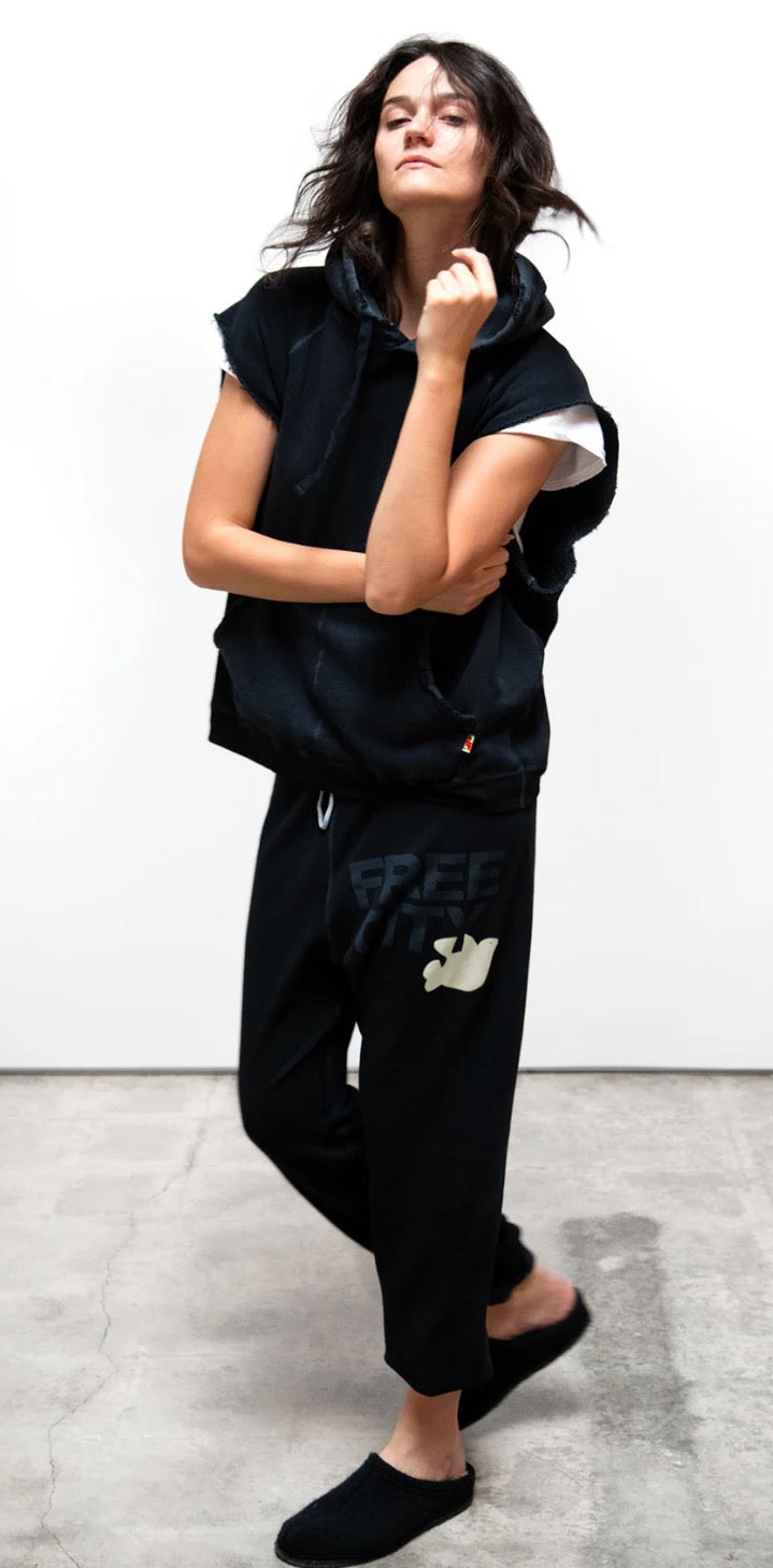 BASICGOODNESS light-terry/fluff hoodie - volcano